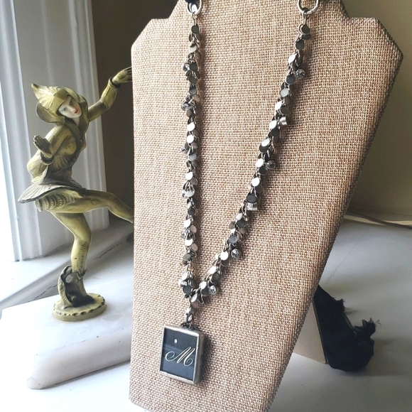 Jewel Kade Rhinestone Intial M Necklace - Picture 3 of 8